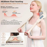 Massage Shawl Electric Neck And Back Massager Machine Wireless Shoulder Kneading Cervical Muscle Relaxing 45°C Hot Compress Hea