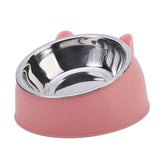 1009GP 100ML Cat Dog Bowl 15 Degrees Raised Non Slip Puppy Base Cat Food Drinking Water Feeder Tilt Safeguard Neck Pet Bowl Accessories