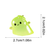 0709BA Resin Ghost Pumpkin Cute Lighted Halloween Pumpkin Desktop Ornament Small Horror Doll Desk Figure Devil Desk Figure For Car