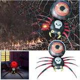 1707BA Giant Halloween Outdoor Decoration LED Spider Inflatable Toys  LED Roating Lights Kaleidoscope Spider Bar Club Home Party Decor