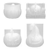 2808BA DIY Grimace Squash Silicone Candle Mould Funny Face Cushaw Resin Soap Mold Halloween Party Pumpkin Carriage Chocolate Cake Decor