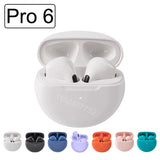 0407GG Air Pro 6 TWS Wireless Headphones with HD Mic Fone Bluetooth Earphones Sport Running Headset for Apple iPhone Xiaomi Pro6 Earbud