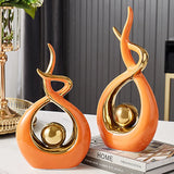 2307BA Modern Luxurious Living Room Home Decoration Accessories Abstract Ceramic Figurines Office Decoration Desk Souvenir Crafts Gift