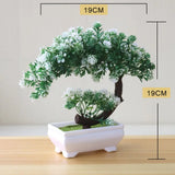 2808BA Artificial Plants Potted Bonsai Green Small Tree Plants Fake Flowers Potted Ornaments for Home Garden Decor Party Hotel Decor