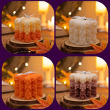 2808BA Skull Pumpkin Rubik's Cube Candle Silicone Mold Handmade Halloween Skeleton Decoration Aromatherapy Candle Plaster Resin Mould