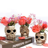 2307BA Creative Ghost Skull for Flower Pot /Pen Holder/Placement Office Desk Balcony Ornament Home Decorations Halloween Decoration