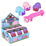 Stretchy Squishy Fidget Pug Toy For Kids In Bulk - Assorted