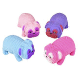 Stretchy Squishy Fidget Pug Toy For Kids In Bulk - Assorted