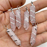 Wholesale Natural Stone Copper Wire Pendants Jewelry For Women's