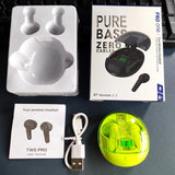 Transparent Color 5.3 Pro Wireless Bluetooth Earphone- Assorted