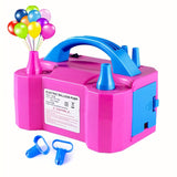 0507TA 600W Portable Electric Balloon Pump - Dual Nozzle Inflator with 2 Tying Tools for Easy Balloon Tying - Perfect for Party Decoration with US Plug and 110V-130V Operating Voltage