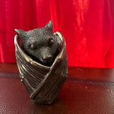 0207ba Resin Bat Jewelry Holder Collectible Figurine - Versatile Room Decor for Indoor and Outdoor, Gothic Home Decor, Perfect for Halloween, No Electricity Required