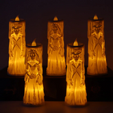 0709BA 12-Pack Flameless LED Candles Light Halloween Decoration, Skeleton Groom Bride Candle Lamp, Battery Operated For Dining Desks  