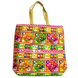 New Square Handle Bag With Embroidery For Ladies