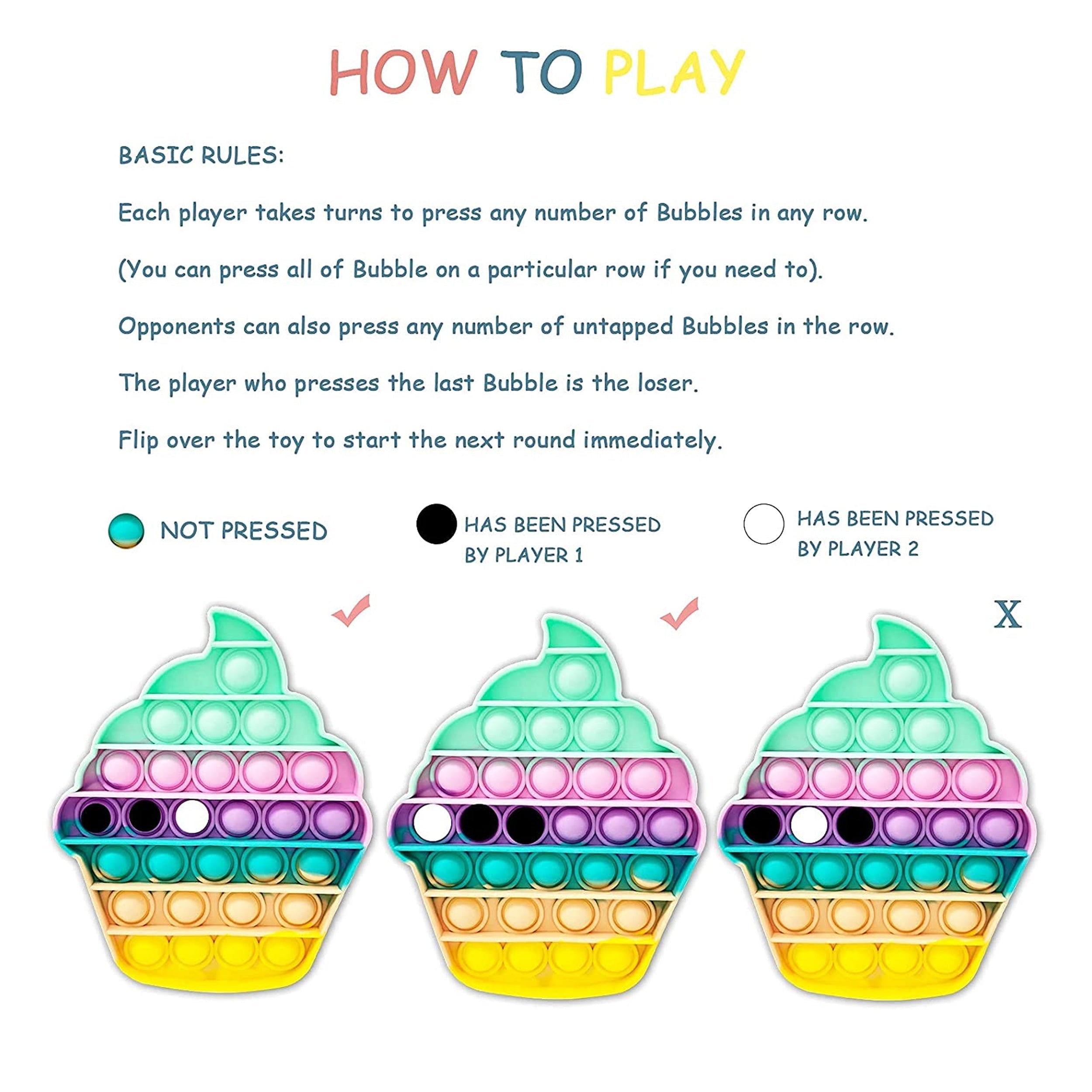 Ice cream combo pop it fidget toys