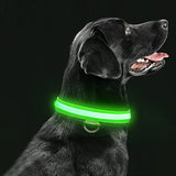 Electronic Pet LED Dog Collar - Adjustable, Flashing, Rechargeable, Reflective, and Anti-Lost