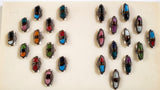 Wholesale TRI COLOR RESINA ALPACA SILVER HANDCRAFTED RINGS