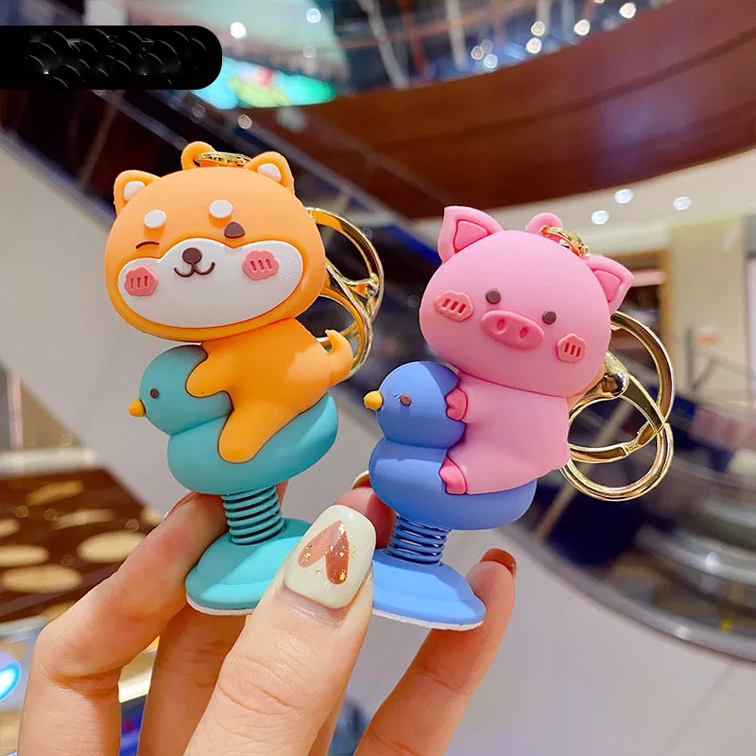 Rocking Spring Cartoon keychain