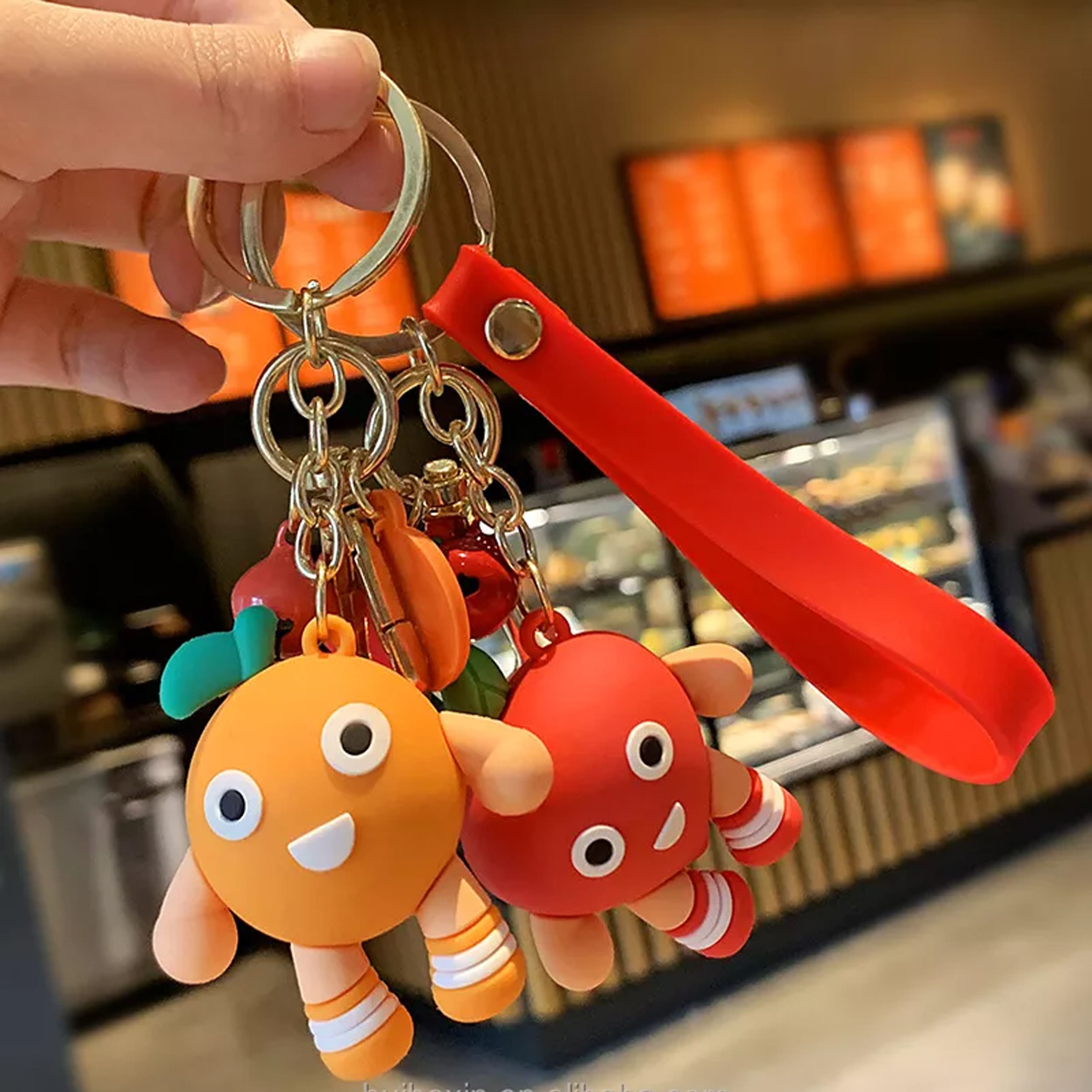 3D Funky Fruits Combo Keychain