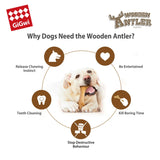 Natural Wooden Antler Eco Toy for Aggressive Chewers - Safe and Durable Dog Toy