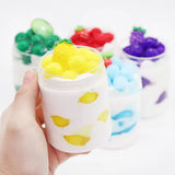 Colorful Fruit Super Soft And Non-Sticky Crystal Mud Slime 120ml Pack Kit For Kids