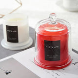 High-End Scented Soy Wax Candle with Glass Lid in Glass Jar and Gift Box