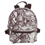 Bulk Mini Backpack 10 Inch Snakeskin Printed Vinyl