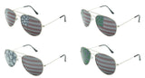 Wholesale AMERICAN FLAG MARIJUANA POT LEAVES LENS AVIATOR SUNGLASSES ( sold by the dozen or piece )