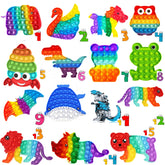 15 Different Animals Pop it Fidget Toys
