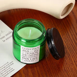 Green Glass Wax Candle