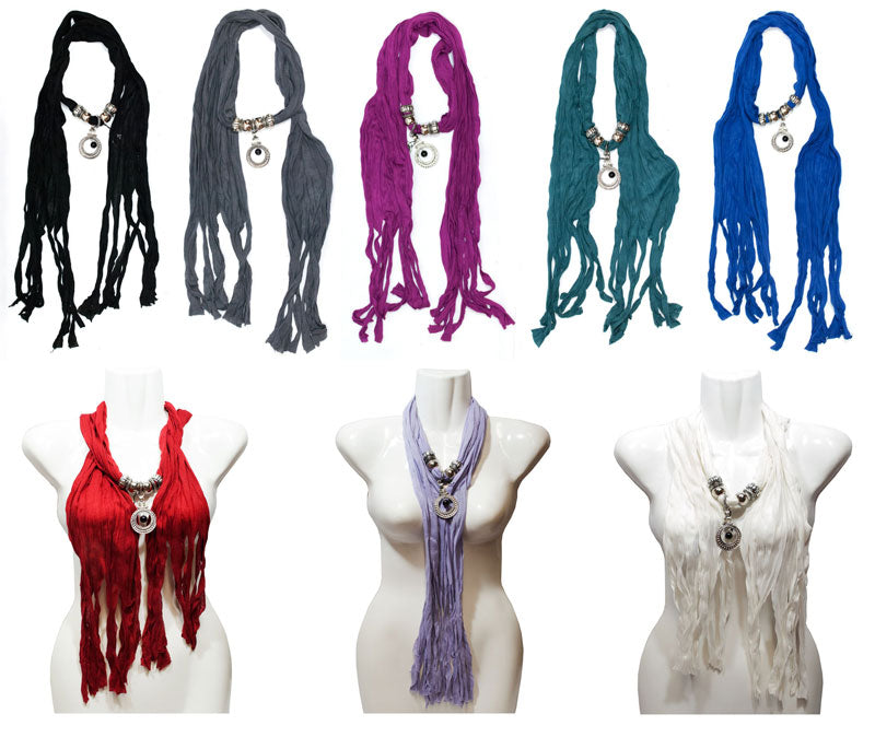 Bulk Buy Girls Circle Pendants Fashion Scarf Wholesale