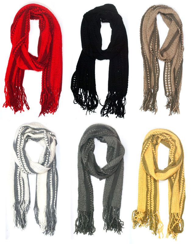 Bulk Buy Ladies Winter Warm Knitted Scarf Wholesale