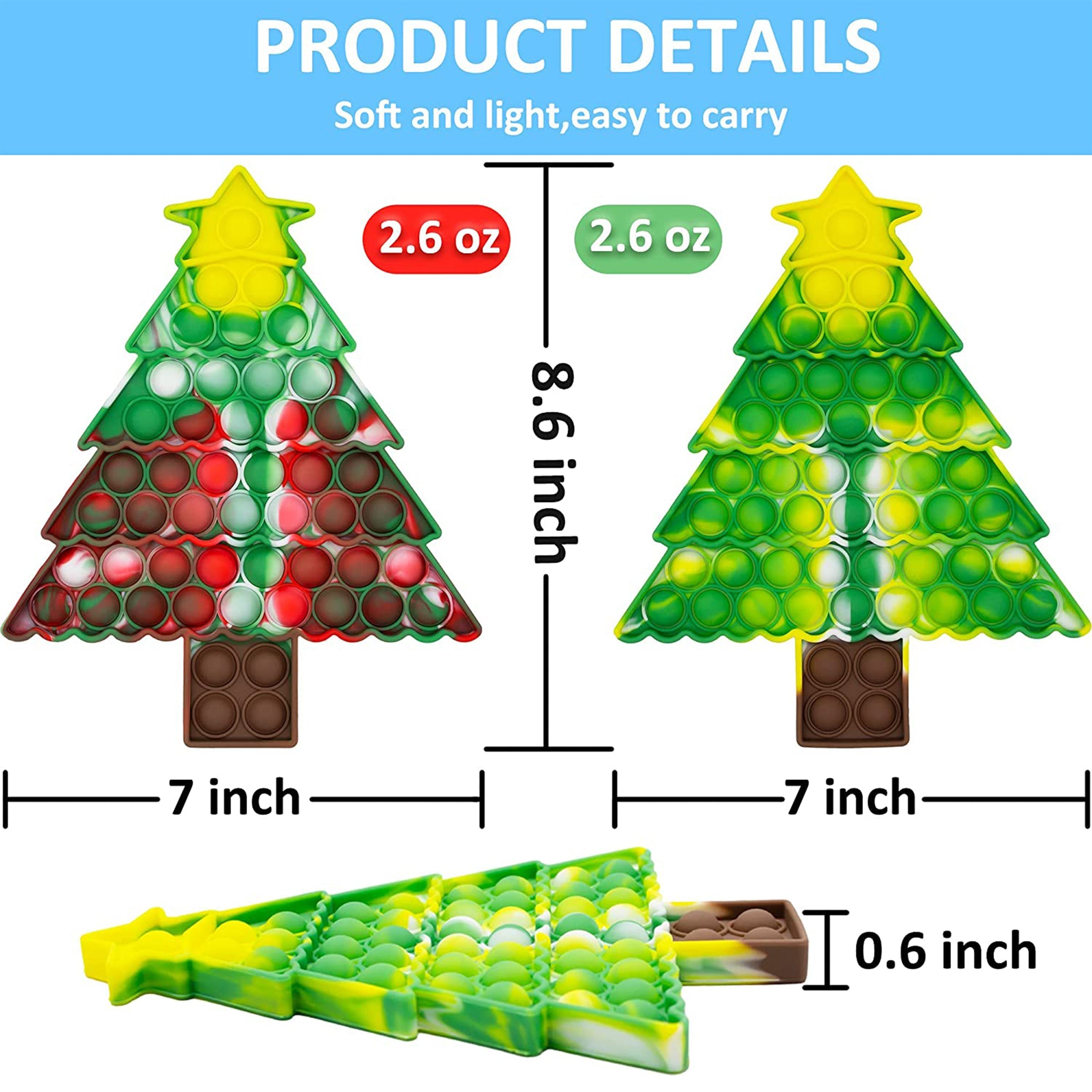 Christmas Tree Pop it fidget toys