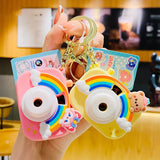 Rainbow Projection Camera Keychain