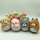 Cute Dog/Rabbit/Bear Soft Plush Keychains - Assorted