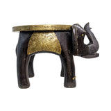 Handcrafted Wooden Elephant Table