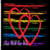 Wholesale HATE WILL NOT WIN RAINBOW HEARTS 3 X 5 FLAG ( sold by the piece )