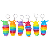 Rainbow Slug Keychain Fidget Toy