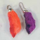 Wholesale Threads Premium Rabbit Rabbit's Foot Keychain Assorted Colors - 12 Pieces
