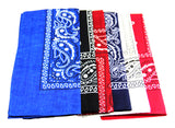 Wholesale Paisley Prints Cotton Bandannas For Unisex- Assorted