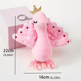 Add Some Color to Your Kid's Accessories with Our Beautiful Peacock Soft Plush Keychain Toy