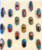 Wholesale TRI COLOR RESINA ALPACA SILVER HANDCRAFTED RINGS
