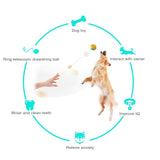 Features Of Ring Telescopic Drawstring Ball Dog Chew Toy