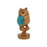 Wooden Big Stone Owl Statue