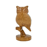 Wooden Big Stone Owl Statue
