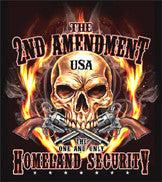 Wholesale 2nd AMENDMENT USA  BLACK SHORT SLEEVE TEE SHIRT (Sold by the piece)