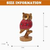 Wooden Big Stone Owl Statue