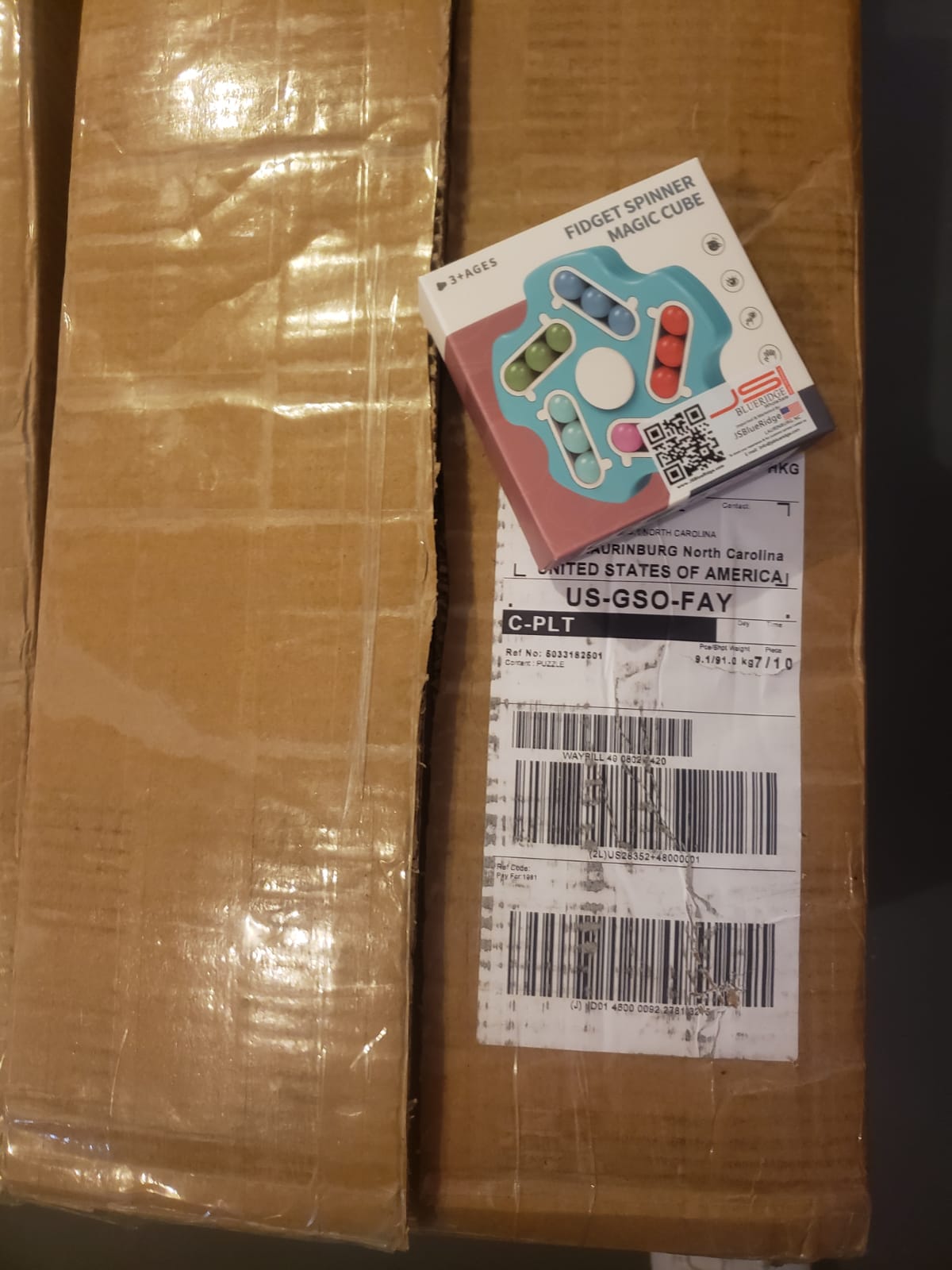 Magic Bean Rotating Fidget Toys packing image