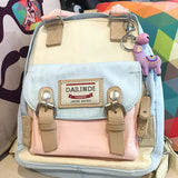 Lama keychain with bell hanging on a bag