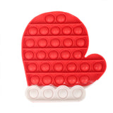 Red Santa Gloves Pop it Fidget Toys